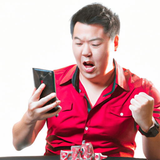 A lucky player celebrating a big win at Pussy888 Casino