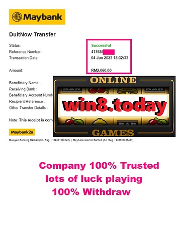 Maga888 Casino game screen showing a big win from a small deposit
