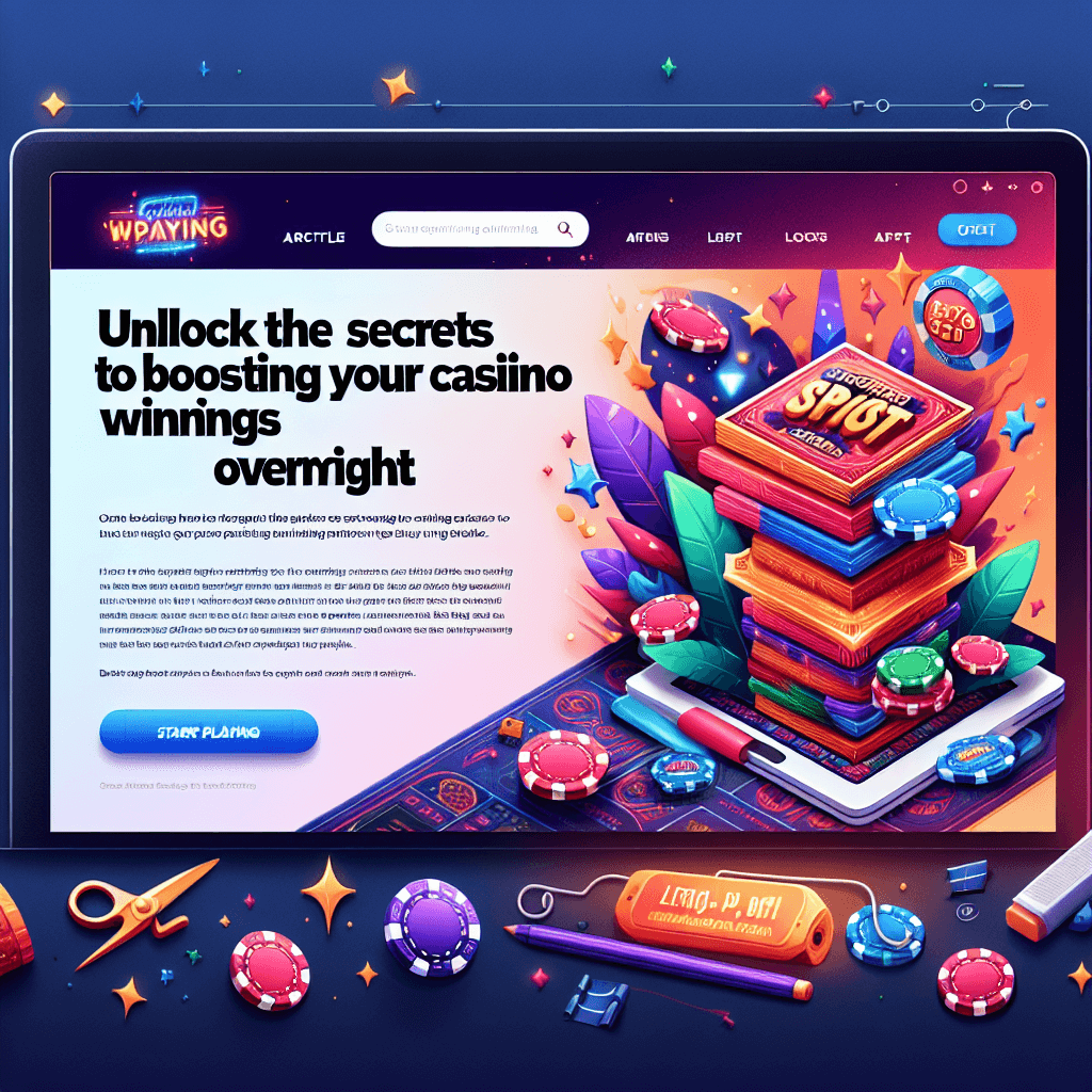 Start playing now to boost your winnings